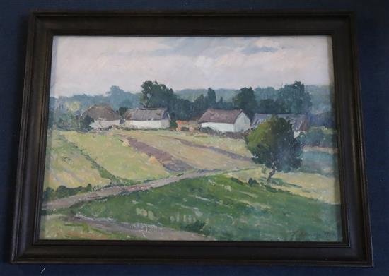 Gavriil Kondratevich Malysh (1907-1998) Village in summer 19 x 26cm